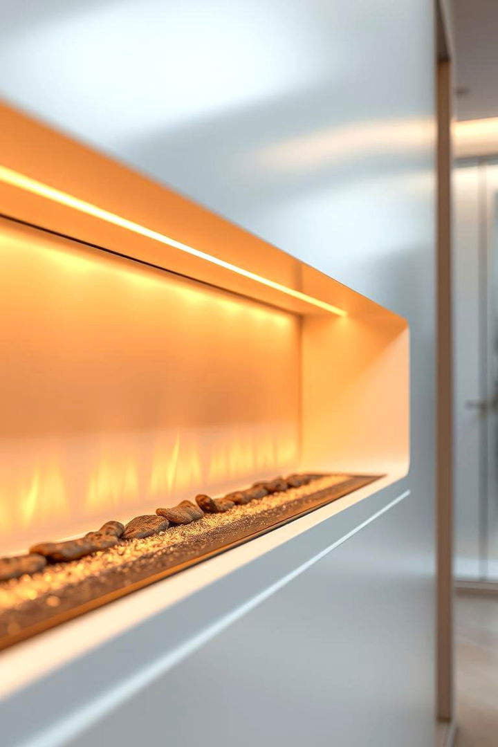 Minimalist Resin Concept - 22 linear fireplace ideas