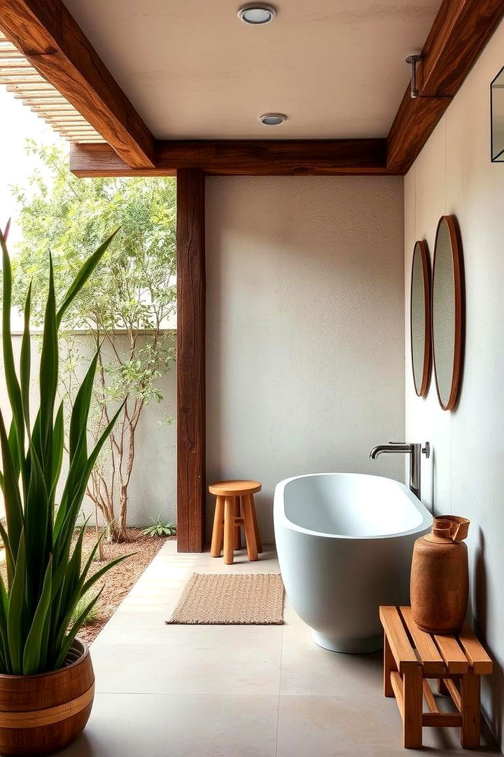 Minimalist Rustic Style - 22 Rustic Outdoor Bathroom Ideas