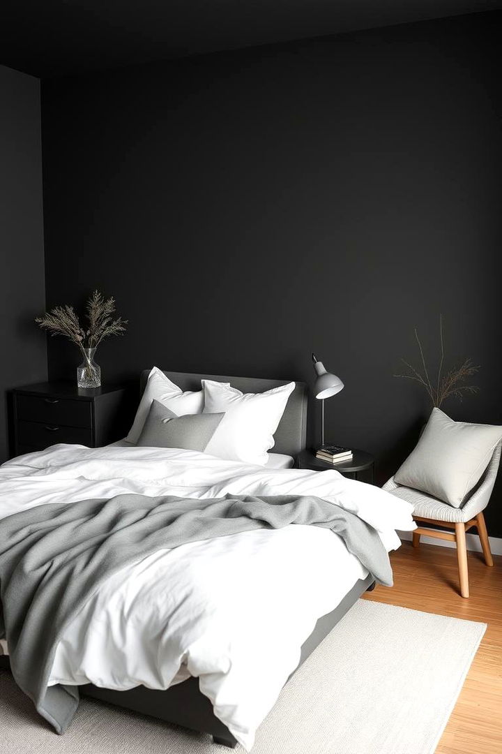 Minimalist Scandinavian Calm - 22 Dark Grey Bedroom Ideas