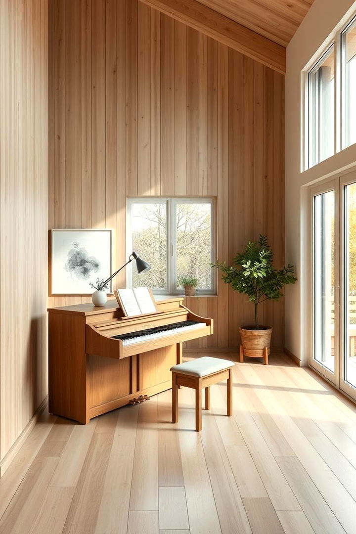 Minimalist Scandinavian Piano Room - 22 Piano Room Ideas