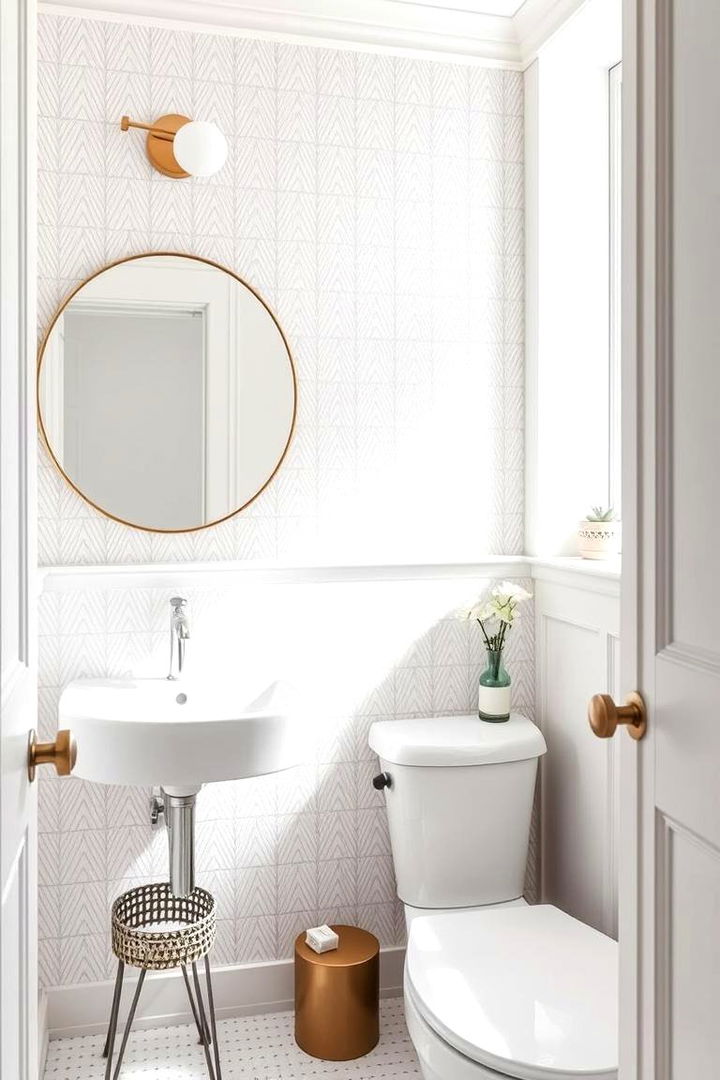 Minimalist Scandinavian Touch - 22 Powder Room Wallpaper Ideas