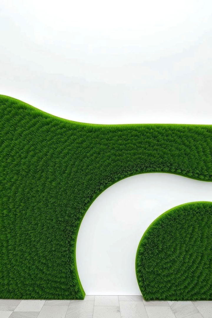 Minimalist Sculptural Form - 22 Artificial Grass Wall Design Ideas