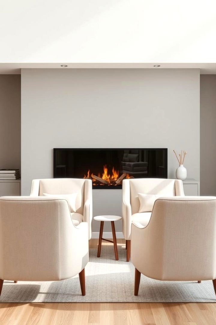 Minimalist Setup - 22 Chairs in Front of Fireplace Ideas