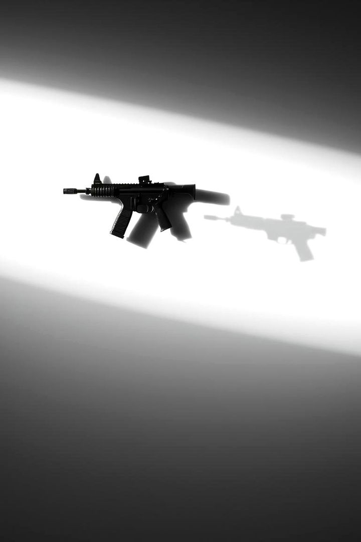 Minimalist Shadow Gun Display - 22 Gun Wall Ideas