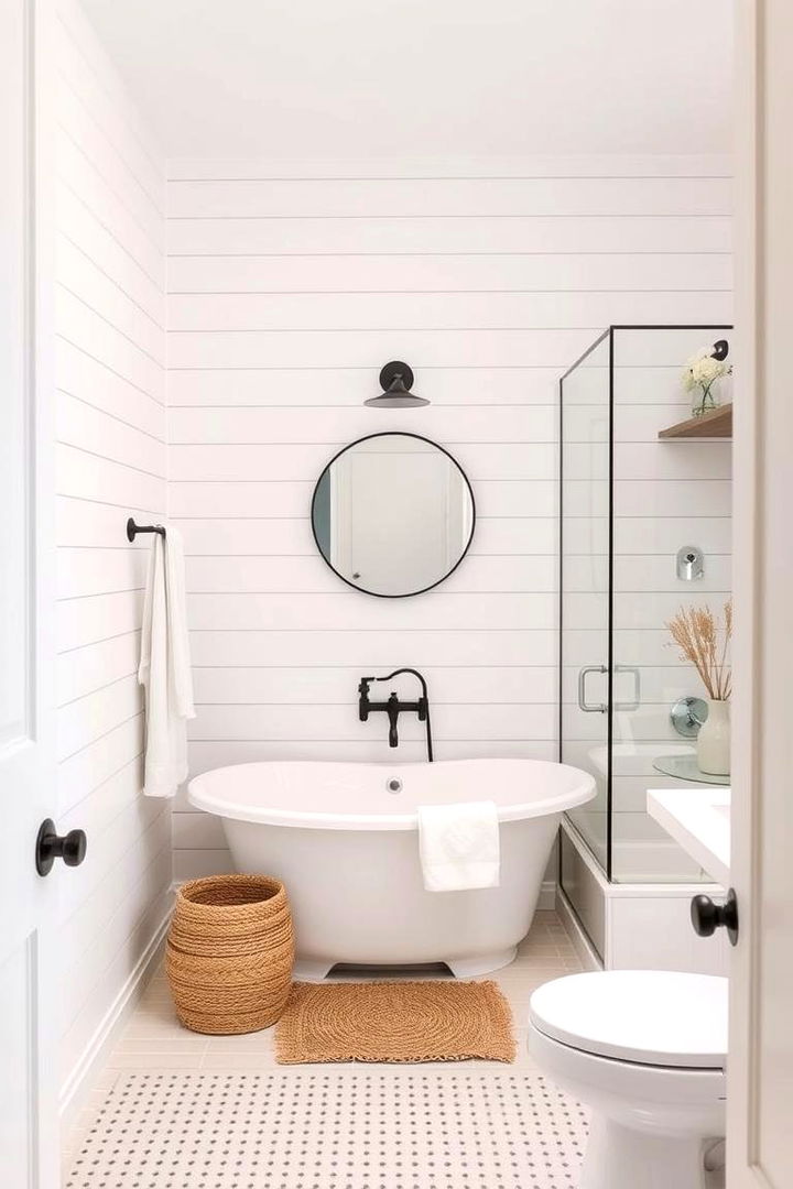 Minimalist Shiplap Design with Clean Lines - 22 shiplap bathroom ideas