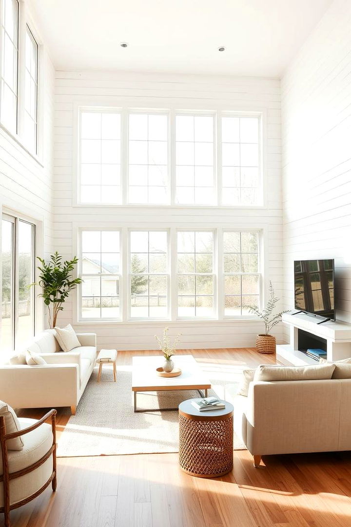 Minimalist Shiplap Light Filled Rooms - 22 Shiplap Living Room Ideas