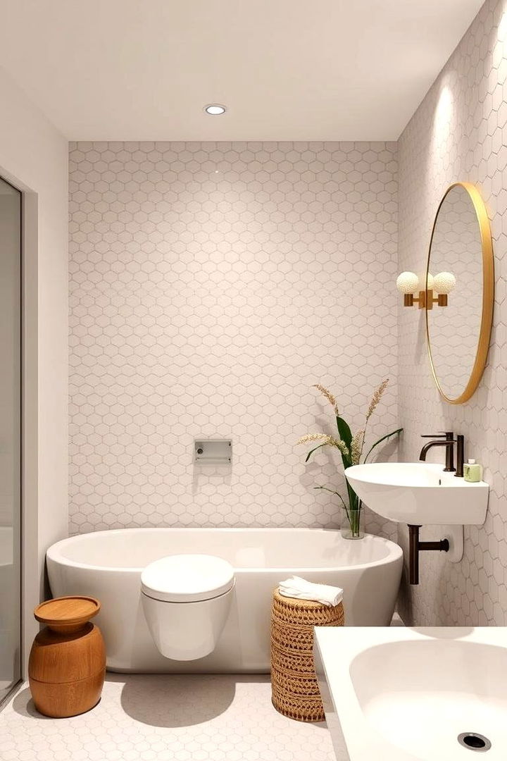 Minimalist Simplicity - 22 Hexagon Tiles Ideas for Bathrooms