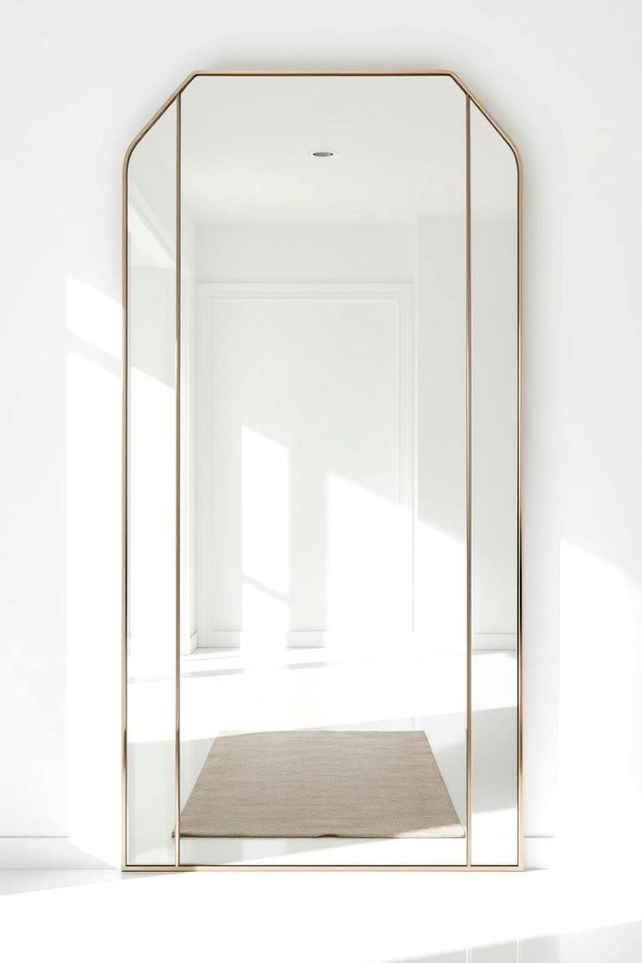 Minimalist Sleek Mirror - 22 Entryway Mirror Ideas