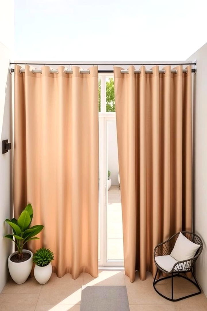 Minimalist Solid Colors for Clean Design - 22 Patio Curtain Ideas