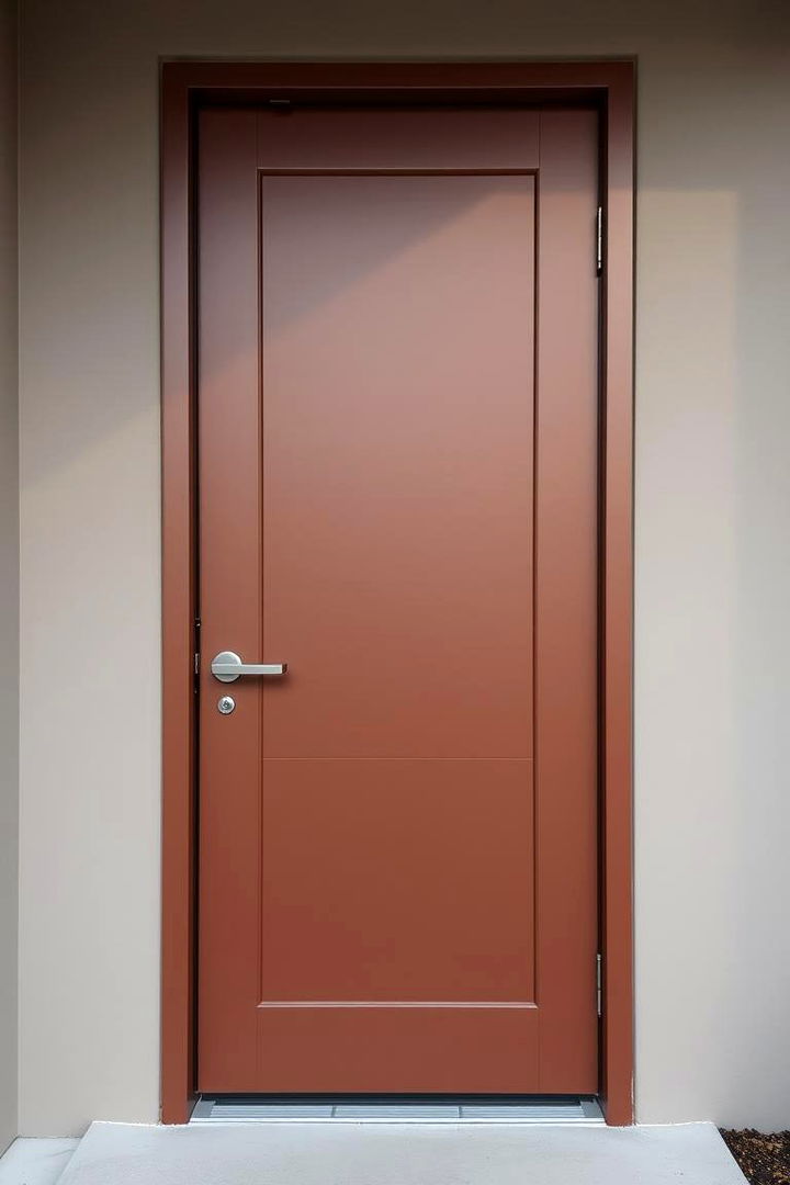 Minimalist Sophistication - 22 Brown Front Door Ideas