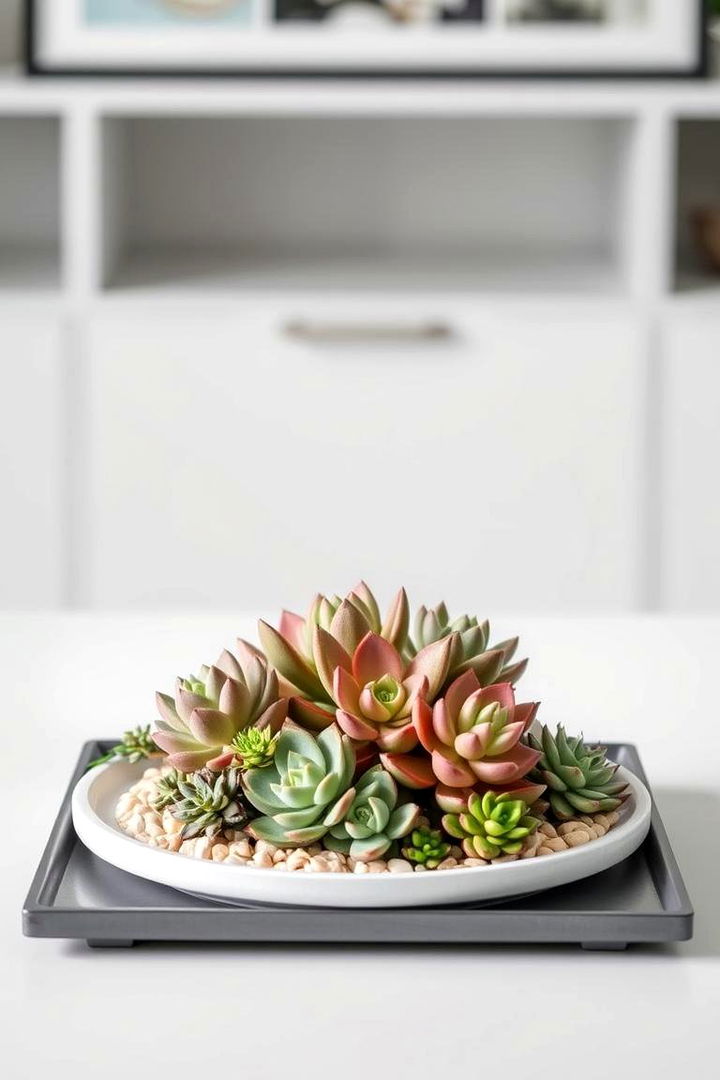 Minimalist Succulent Arrangement - 22 Indoor Garden Ideas