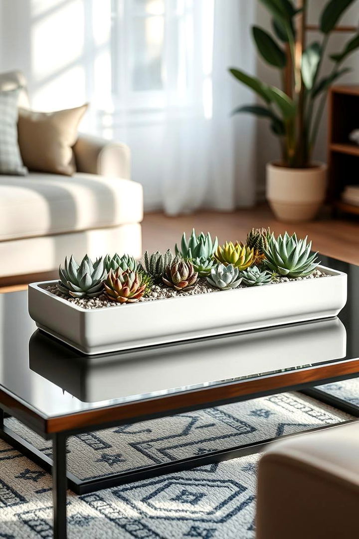 Minimalist Succulent Gardens - 22 Coffee Table Centerpiece Ideas
