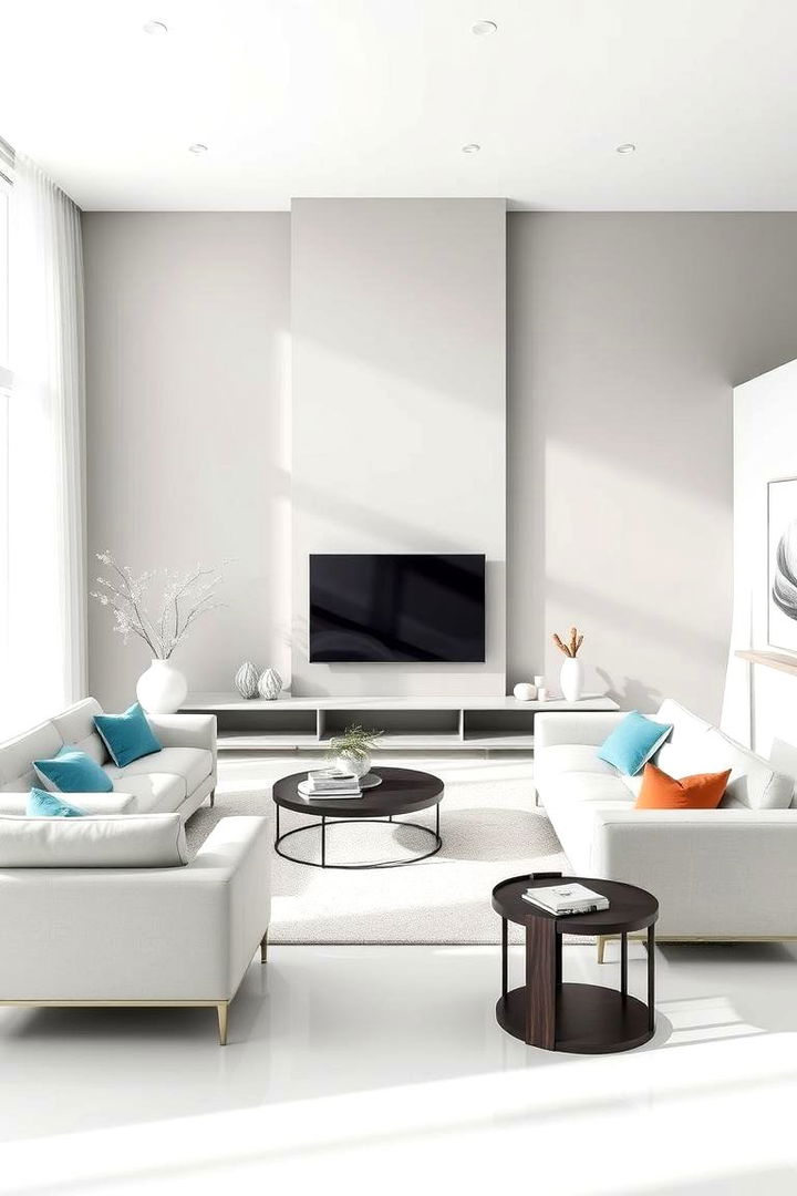 Minimalist Teal Elegance - 22 Teal Living Room Ideas