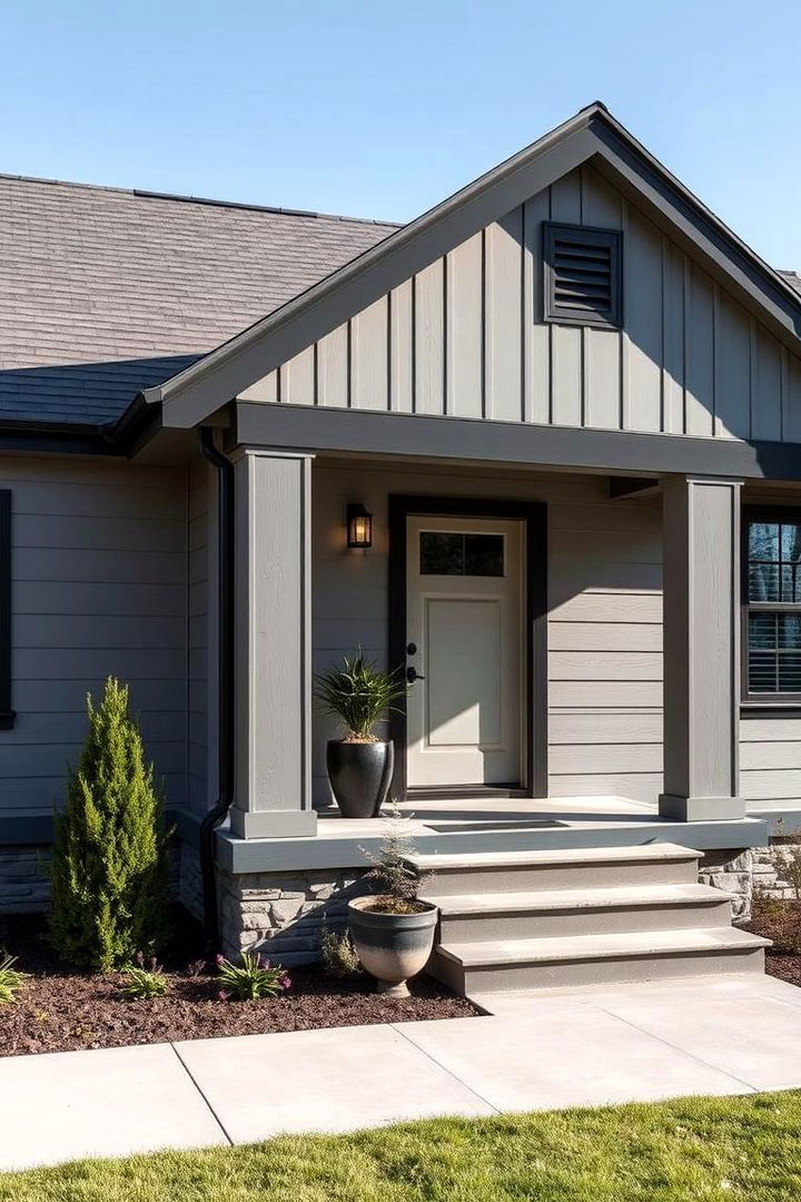 Minimalist Trends - 22 Grey House With Black Trim