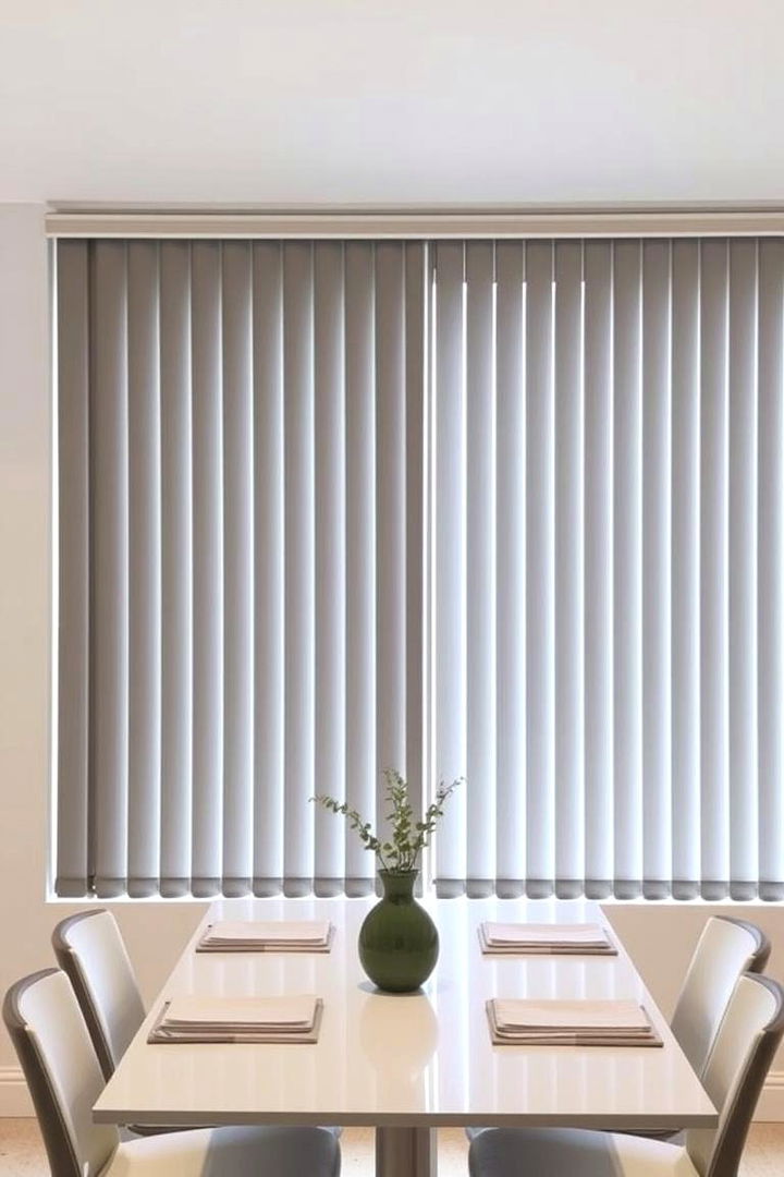 Minimalist Vertical Blinds - 22 Dining Room Window Treatments