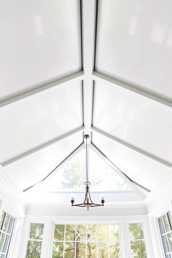 Minimalist White Ceiling - 22 Sunroom Ceiling Ideas