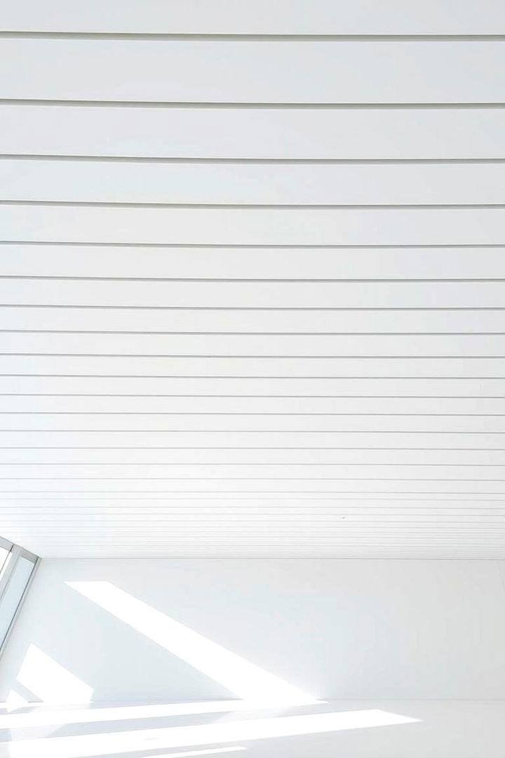 Minimalist White Ceiling - 22 Cheap Ceiling Ideas