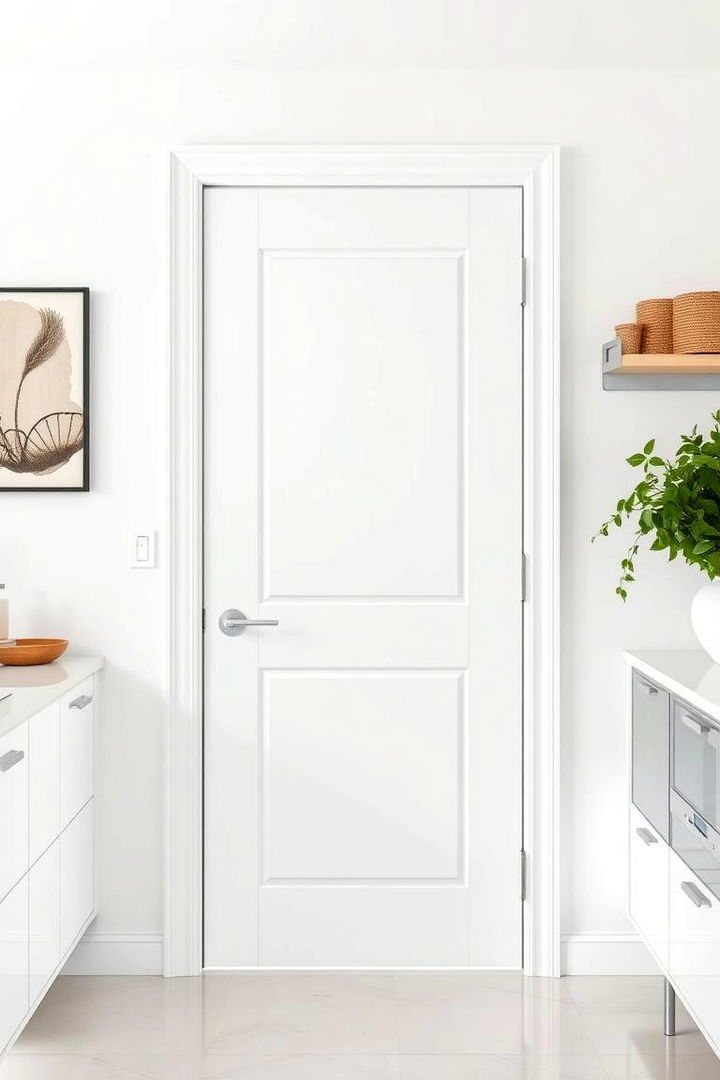 Minimalist White Pantry Door - 22 Pantry Door Ideas