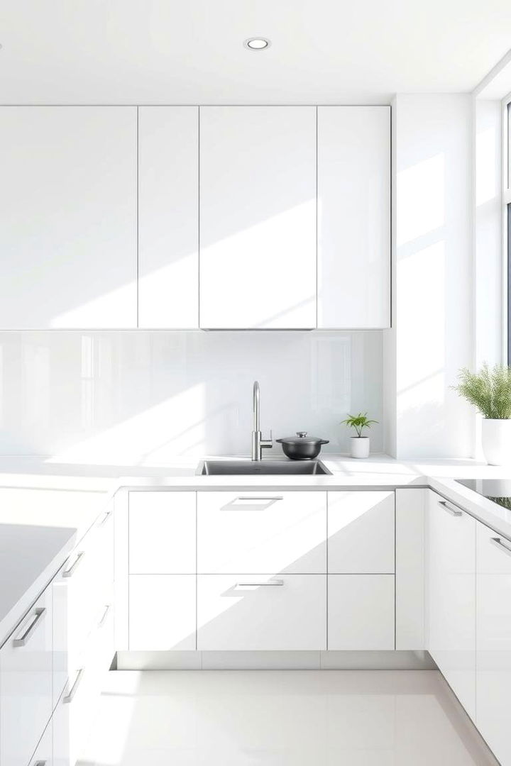 Minimalist White Splashback - 22 Kitchen Splashback Ideas
