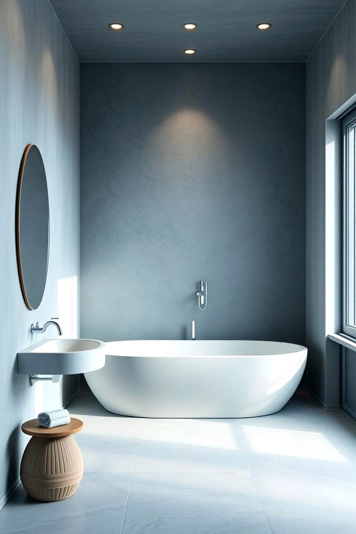 Minimalist Zen Bathroom - 22 Blue and Gray Bathroom Ideas