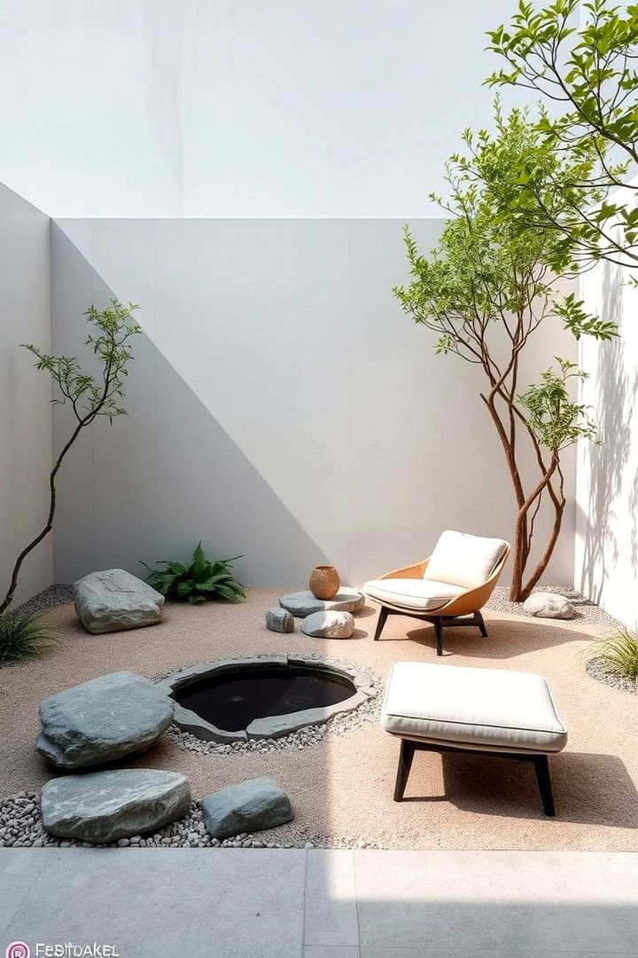 Minimalist Zen Garden Reading Spot - 22 Outdoor Reading Nook Ideas