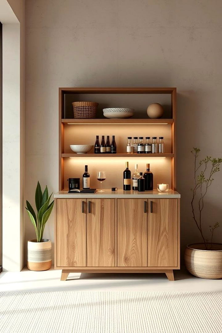 Minimalist Zen Mini Bar - 22 Mini Bar Ideas