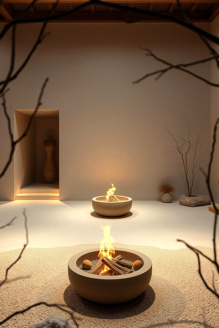 Minimalist Zen Space - 22 Sunken Fire Pit Ideas