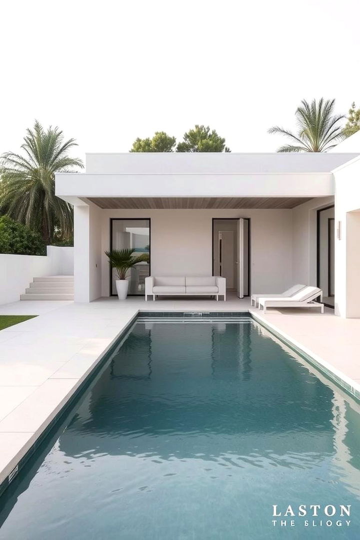 Minimalist and Clean Lines - 22 Above-ground Pool With Deck Ideas