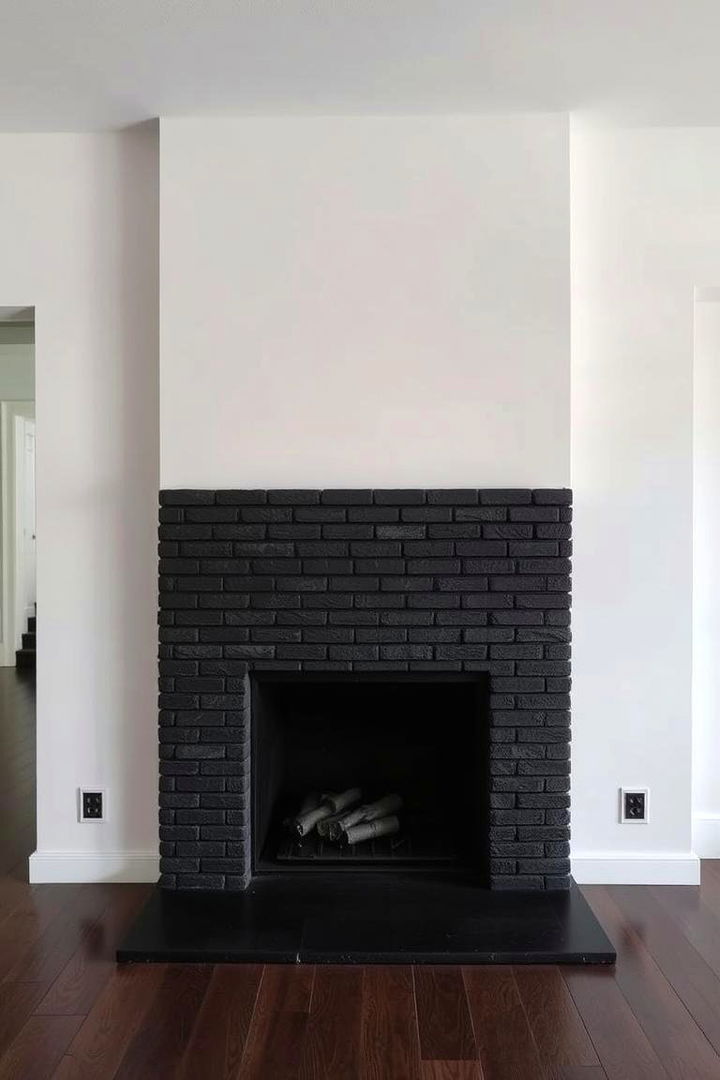 Minimalist with a Touch of Drama - 22 Black Brick Fireplace Ideas