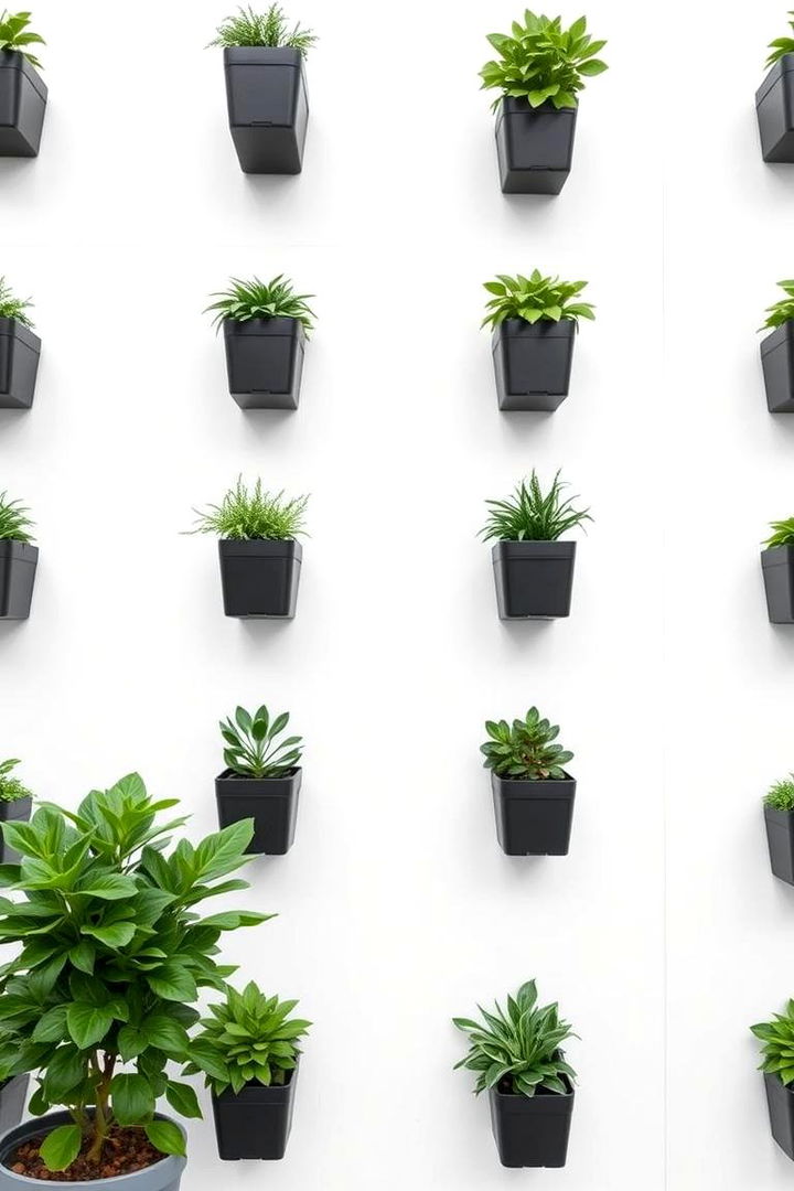 Minimalistic Green Grid - 22 Indoor Plant Wall Ideas