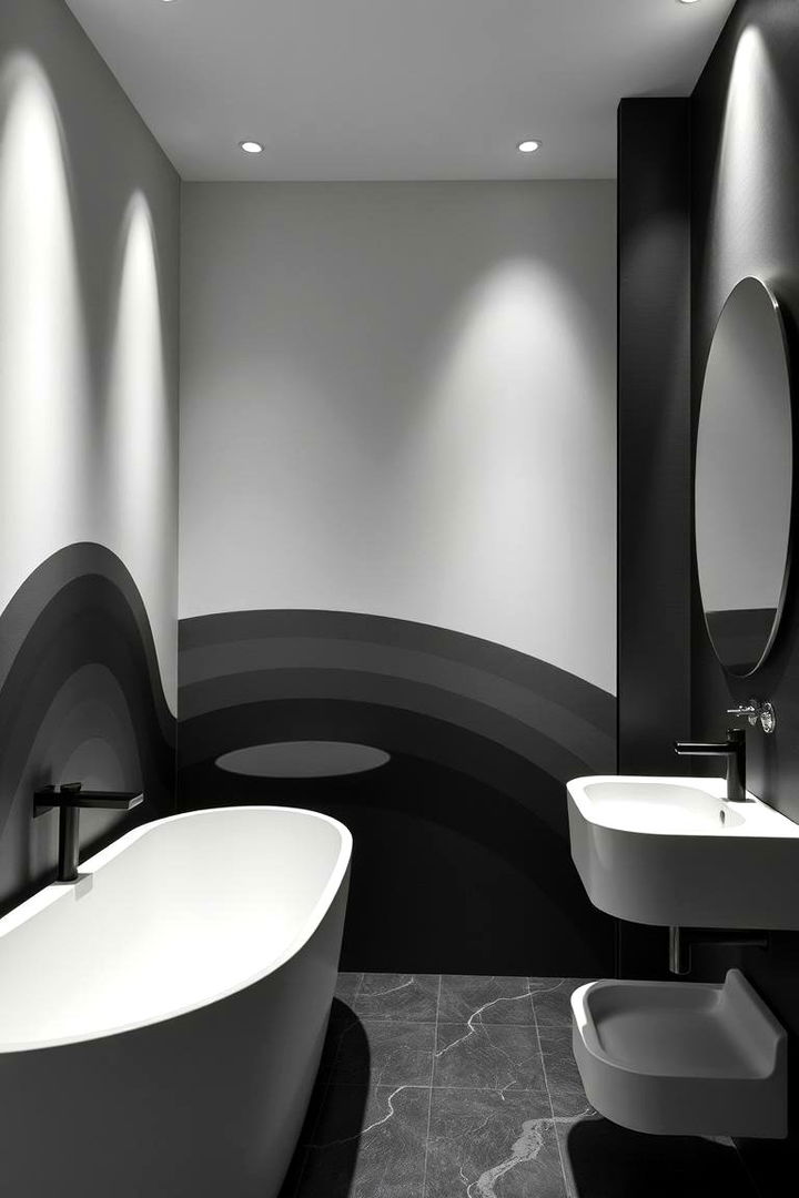 Minimalistic Monochrome Scenes - 22 Bathroom Wallpaper Ideas