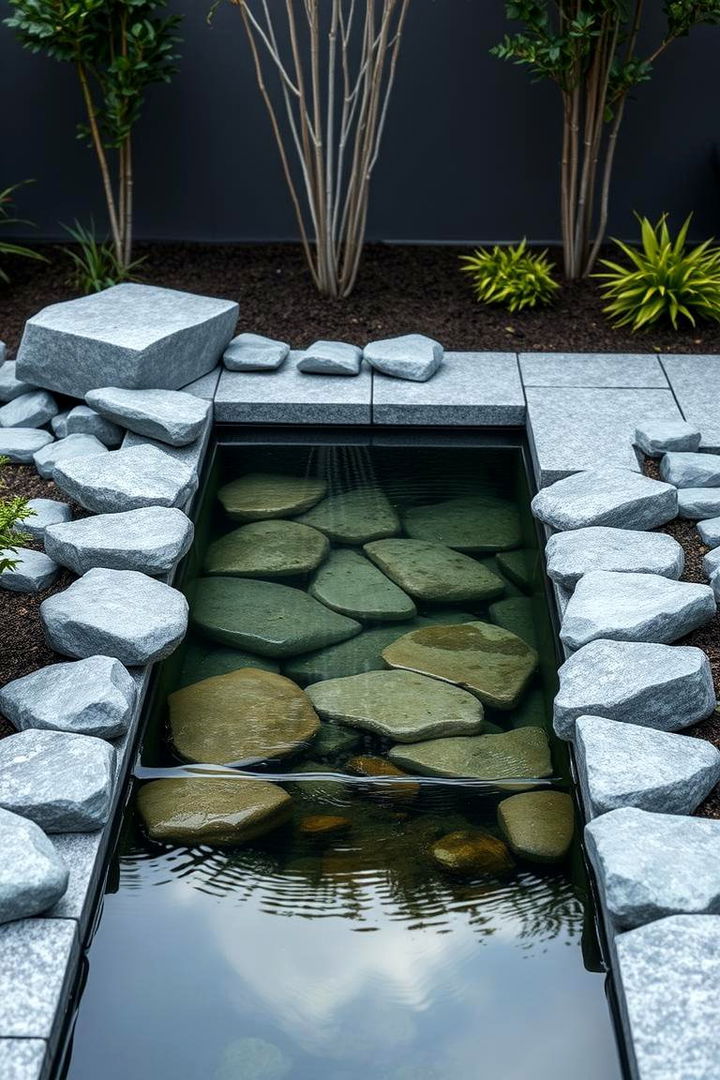 Minimalistic Water Feature - 22 Pond Landscaping Ideas