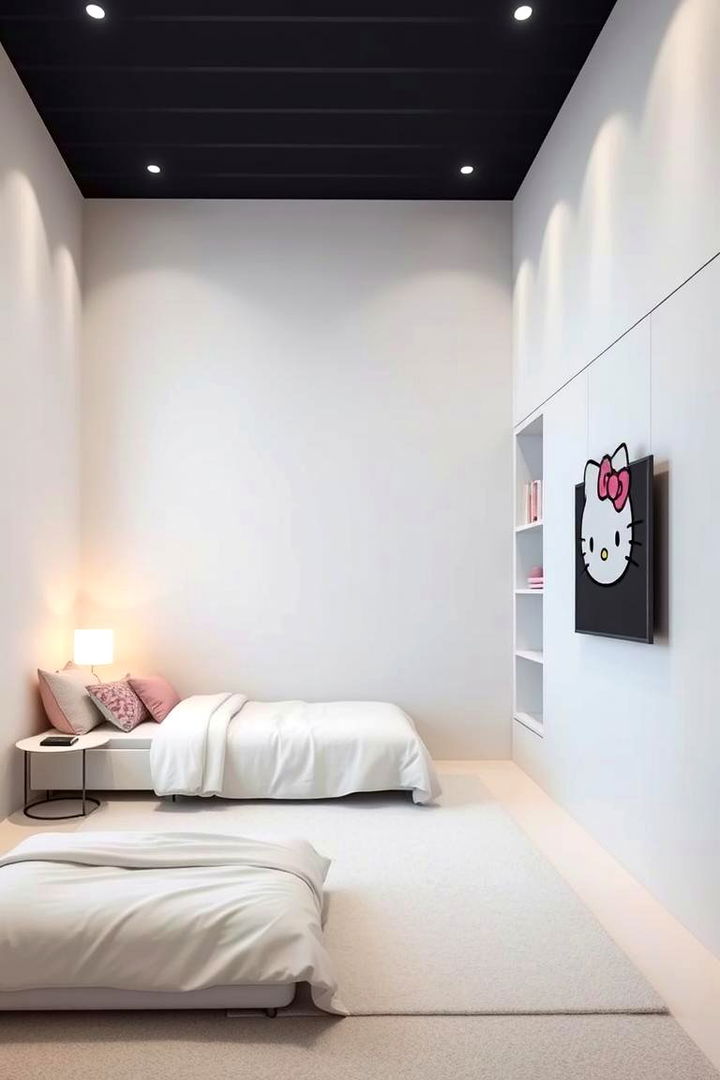 Minimalistic Yet Playful Accents - 22 Hello Kitty Bedroom Ideas