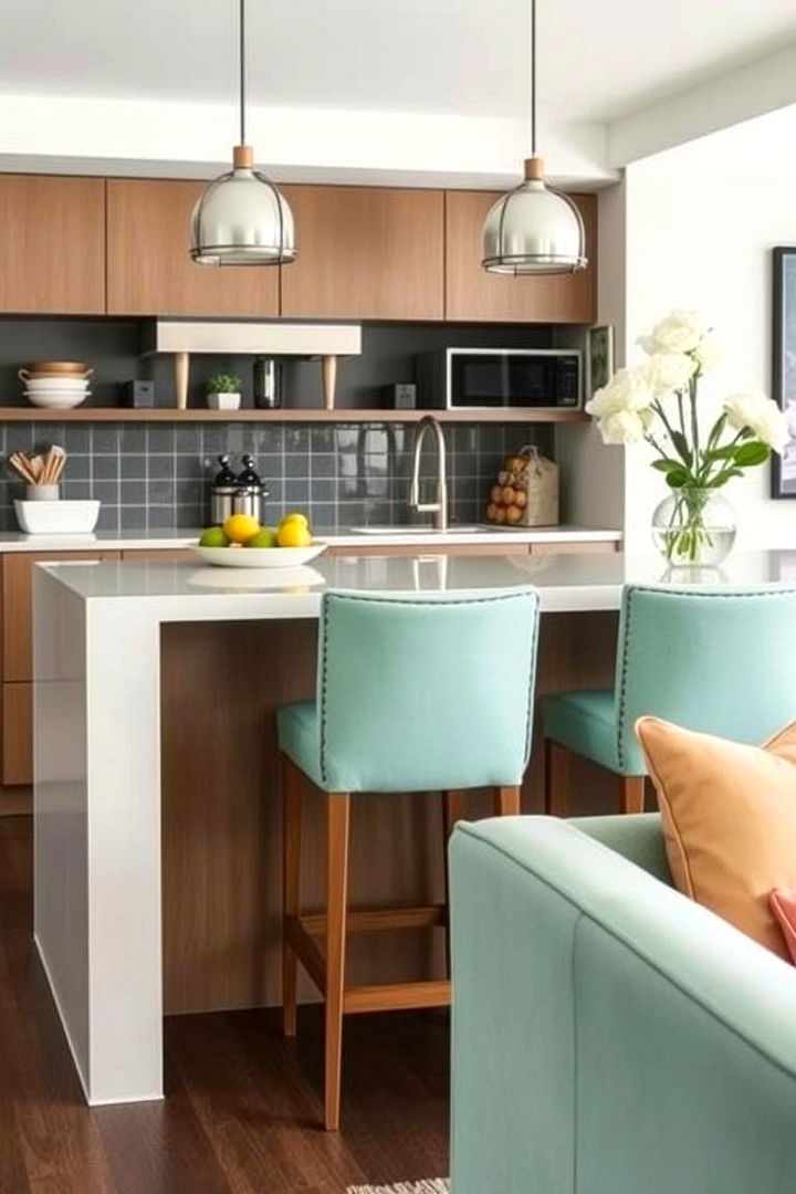 Mint Bar Stools and Seating - 22 Mint Kitchen Decor Ideas