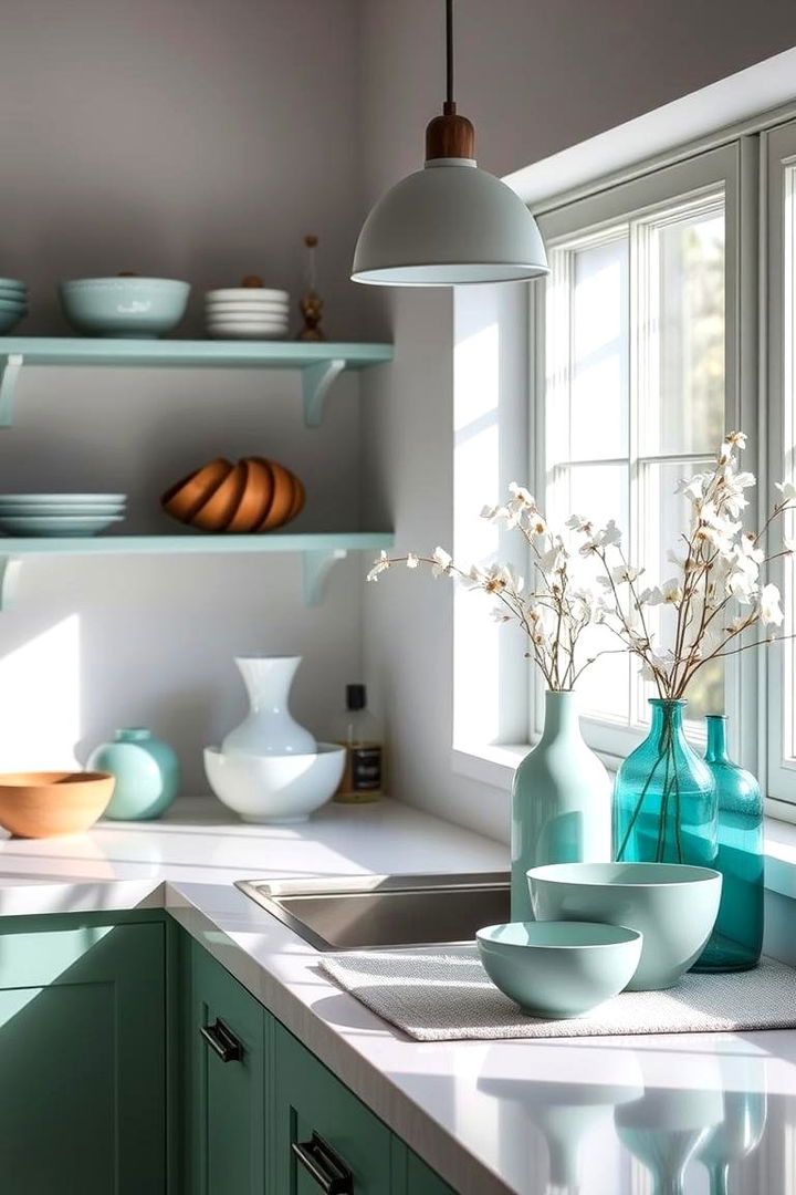 Mint Decorative Accessories - 22 Mint Kitchen Decor Ideas