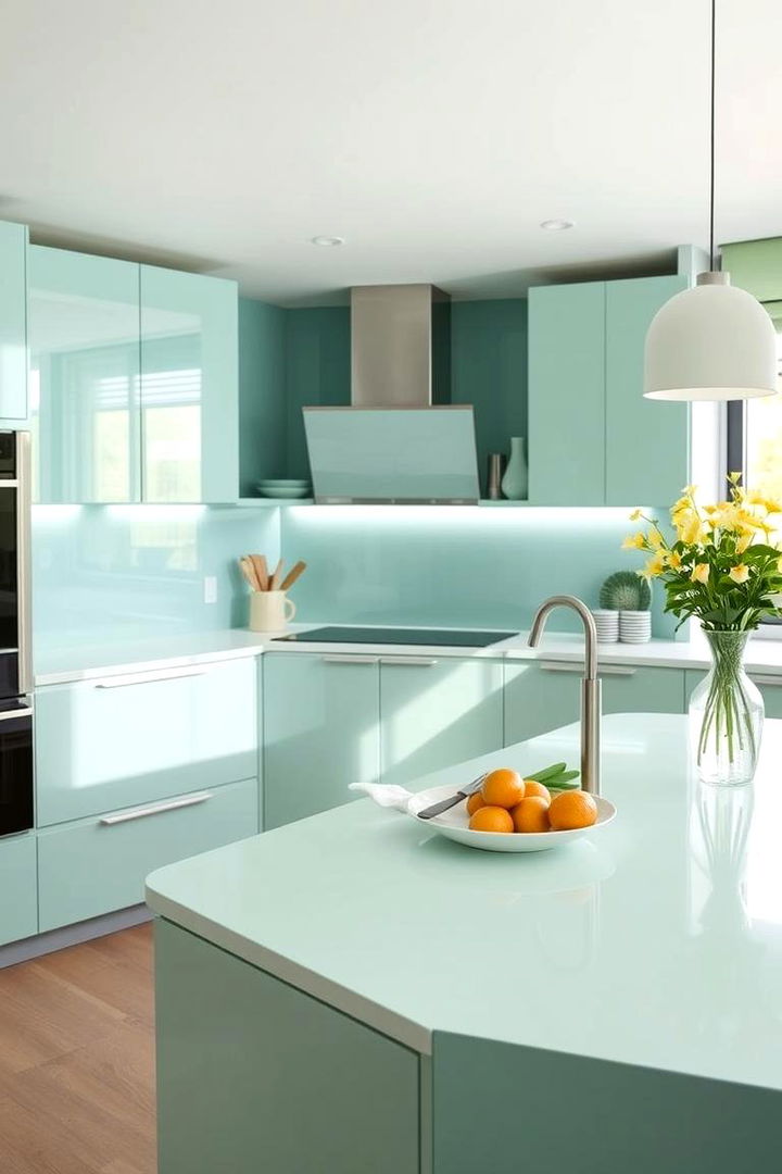 Mint Fresh Countertops - 22 Mint Kitchen Decor Ideas