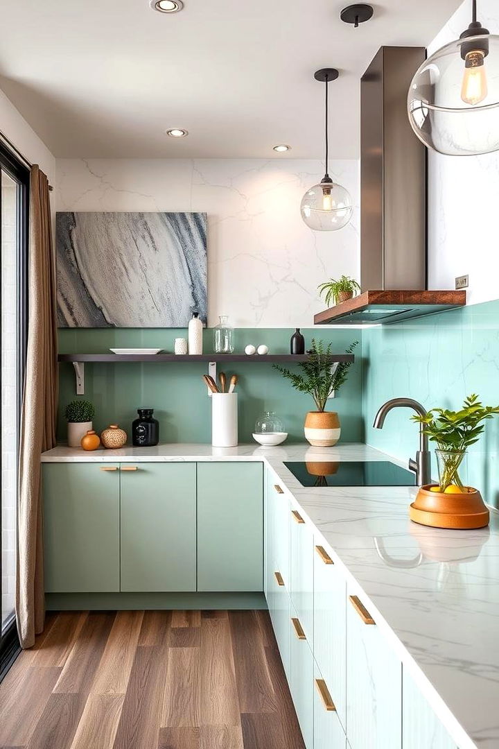 Mint Green Countertop Accents - 22 Mint Green Kitchen Ideas
