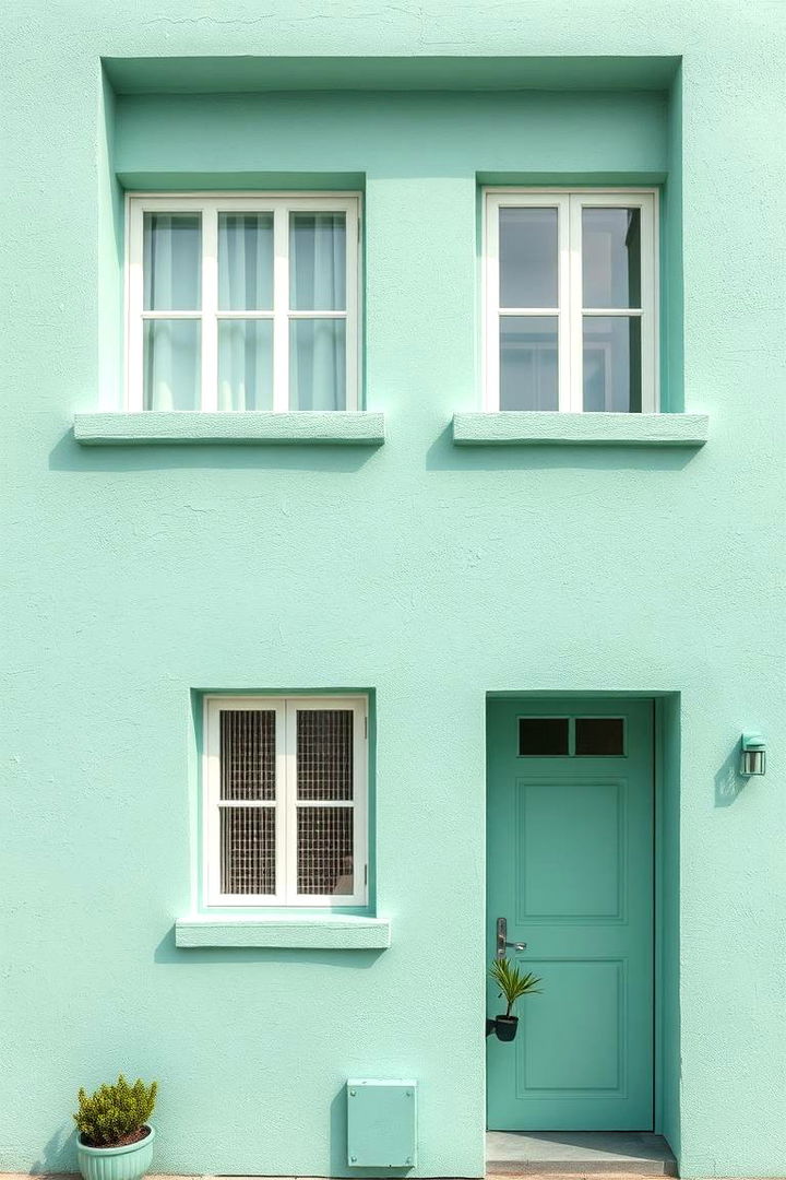 Mint Green Freshness - 22 Stucco Colors for Home Exteriors