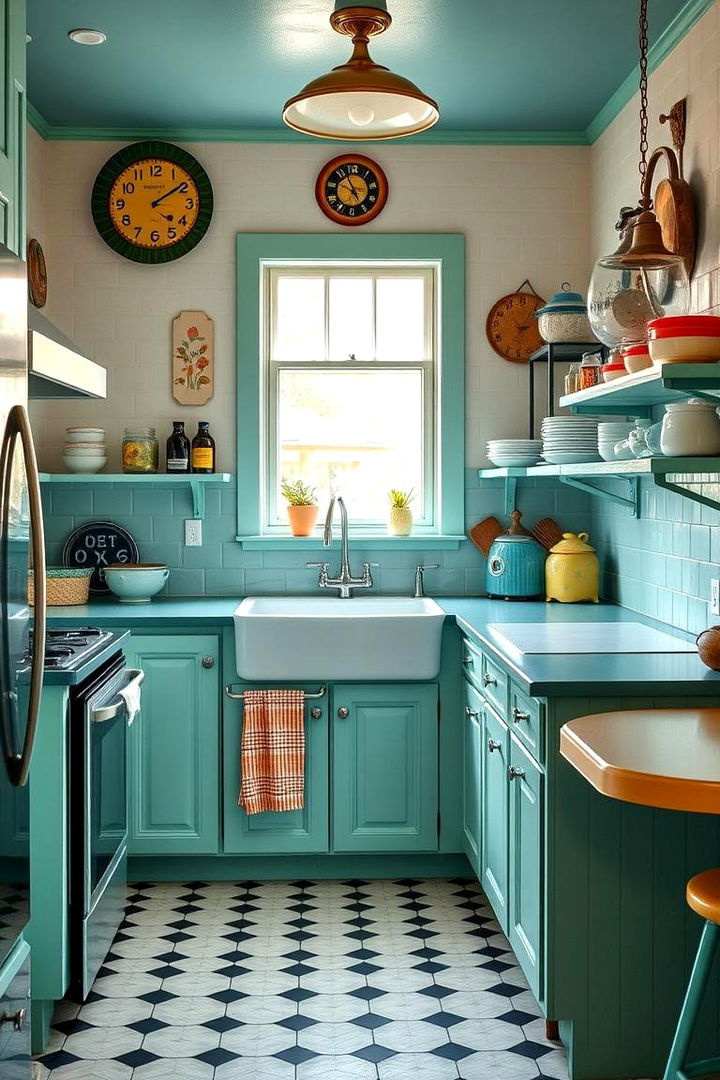 Mint Vintage Accents - 22 Mint Kitchen Decor Ideas