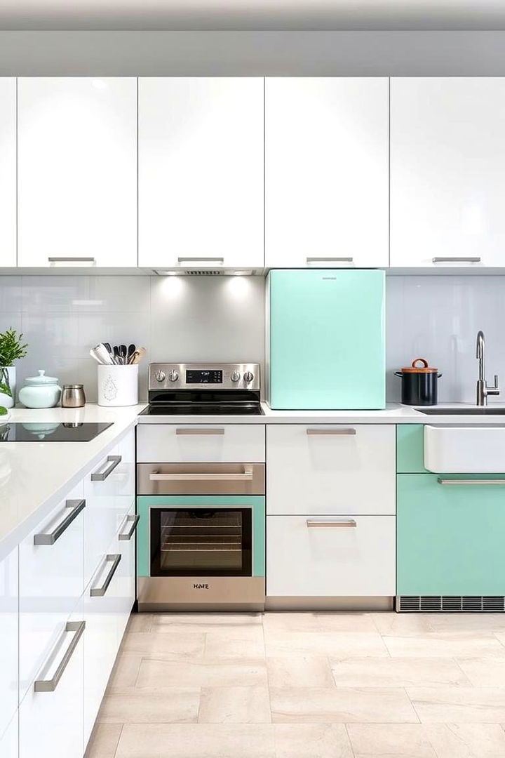 Minted Contemporary Appliances - 22 Mint Kitchen Decor Ideas