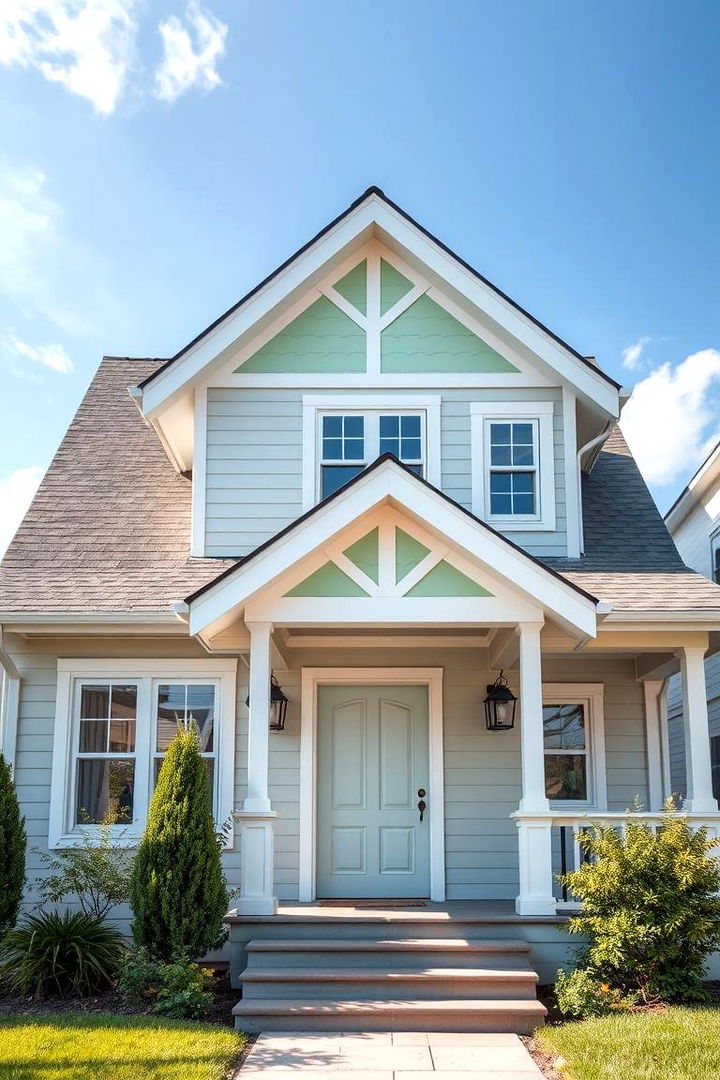 Minty Fresh Accents - 22 Green Exterior House Paint Ideas