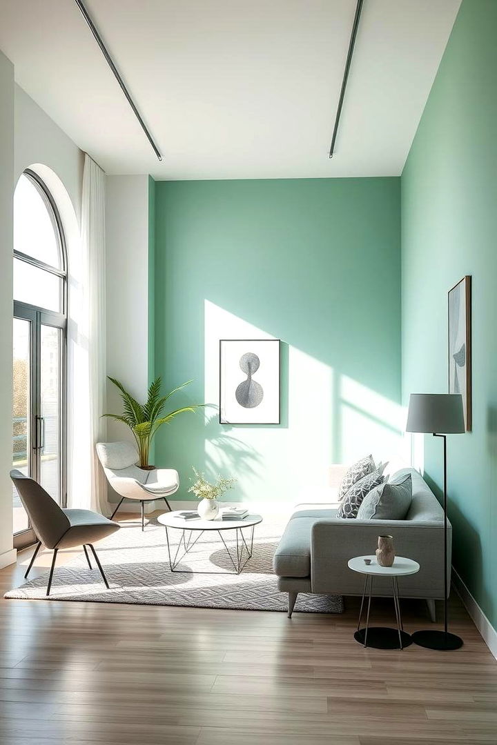 Minty Fresh Modernity - 22 Green Accent Wall Ideas