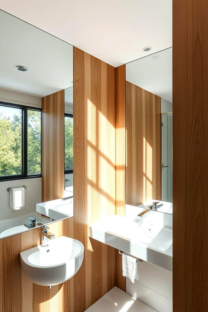 Mirror Backed Wainscoting - 22 Bathroom Wainscoting Ideas