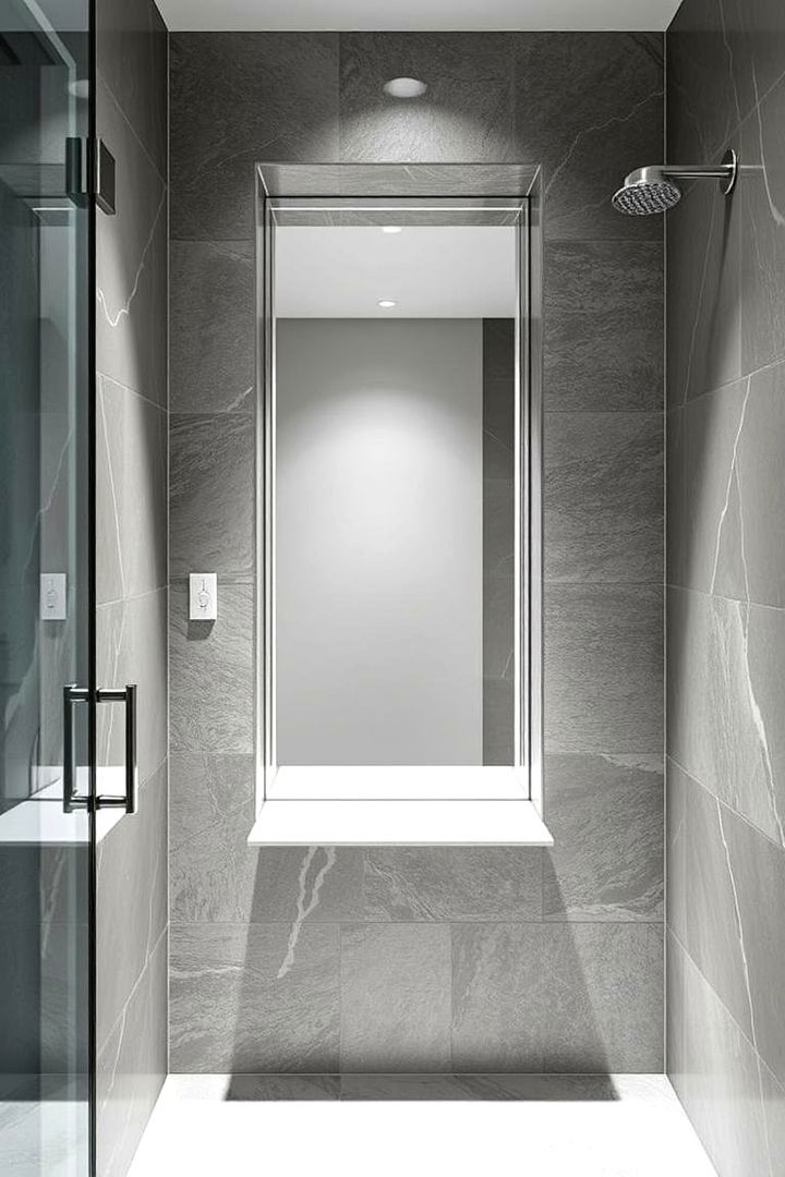 Mirror Enhanced Niche - 22 Shower Niche Ideas
