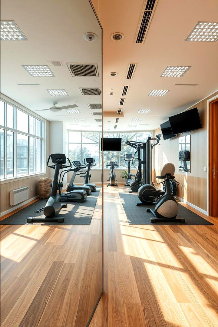 Mirror Enhanced Workouts - 22 Small Home Gym Ideas