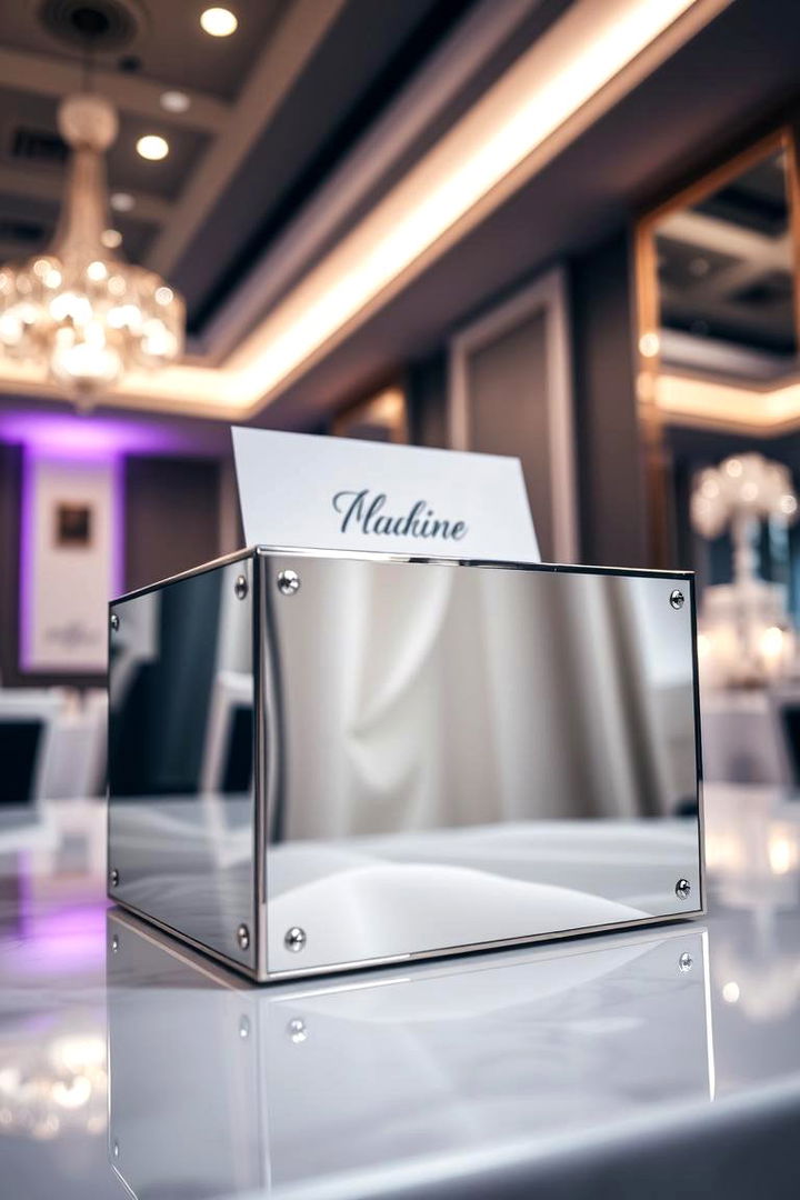 Mirror Finished Wedding Card Box - 22 Wedding Card Box Ideas