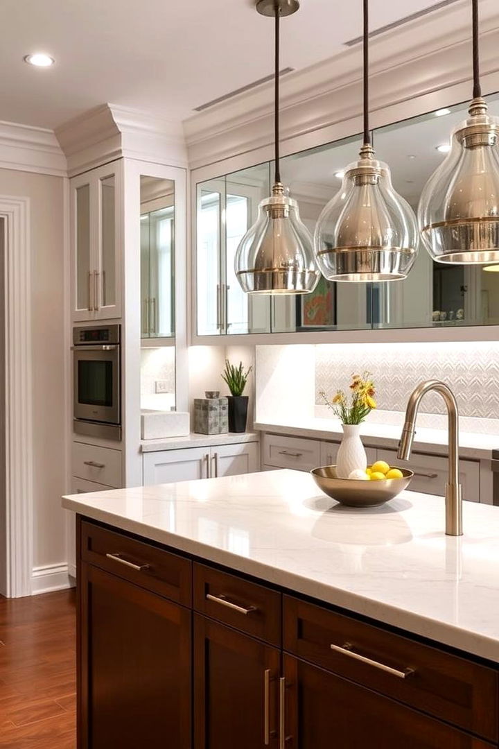 Mirror Infused Wainscoting - 22 Kitchen Wainscoting Ideas