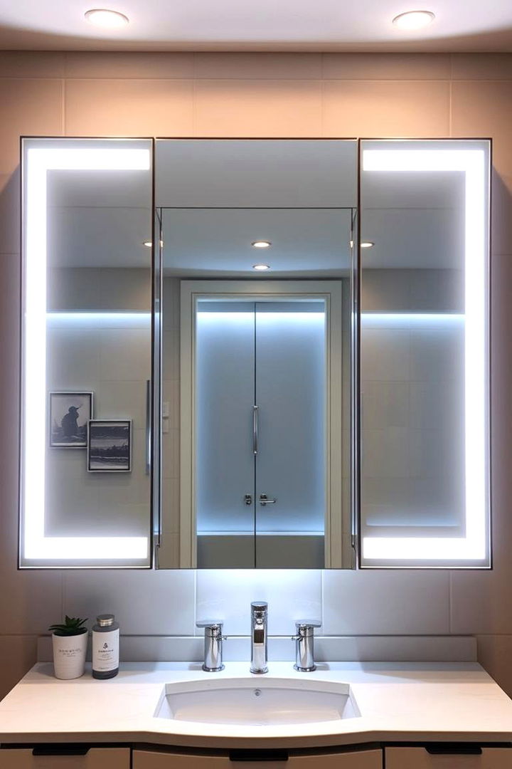 Mirror Integrated Cabinet Lighting - 22 Cabinet Lighting Ideas