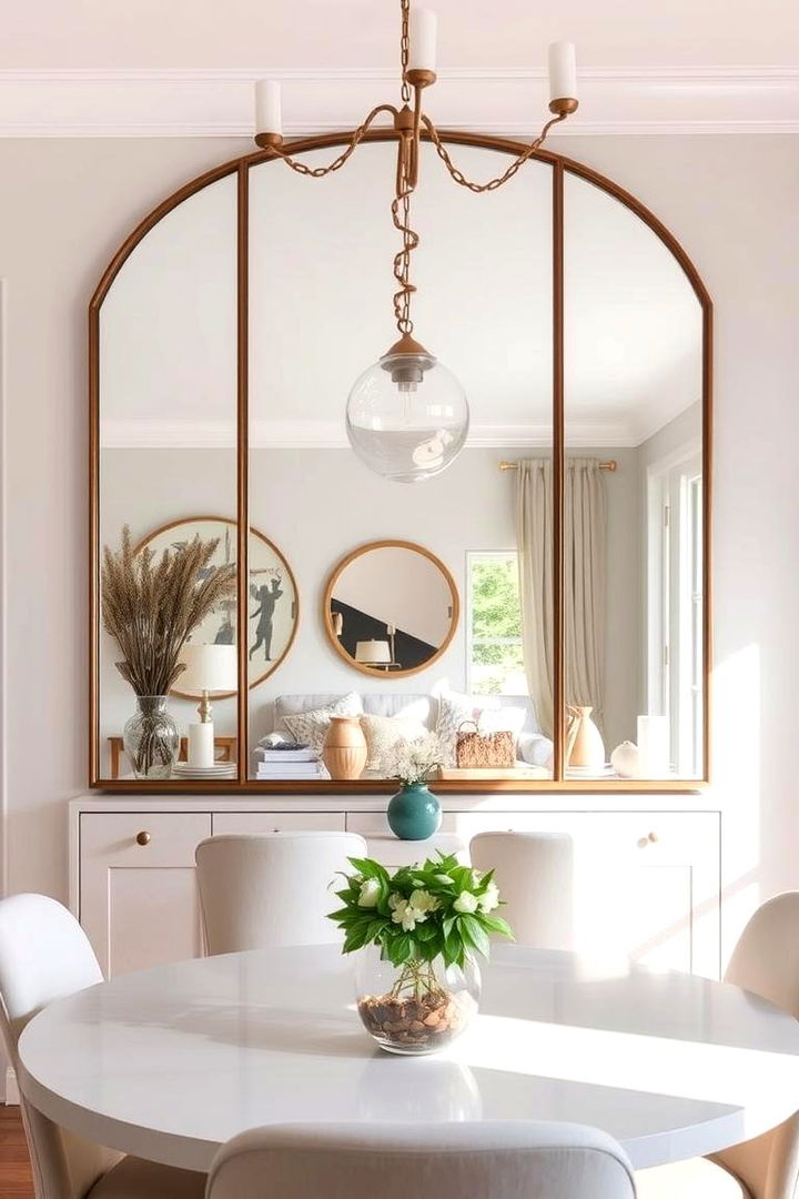 Mirror Magic Enhances Space - 22 Small Dining Room Ideas