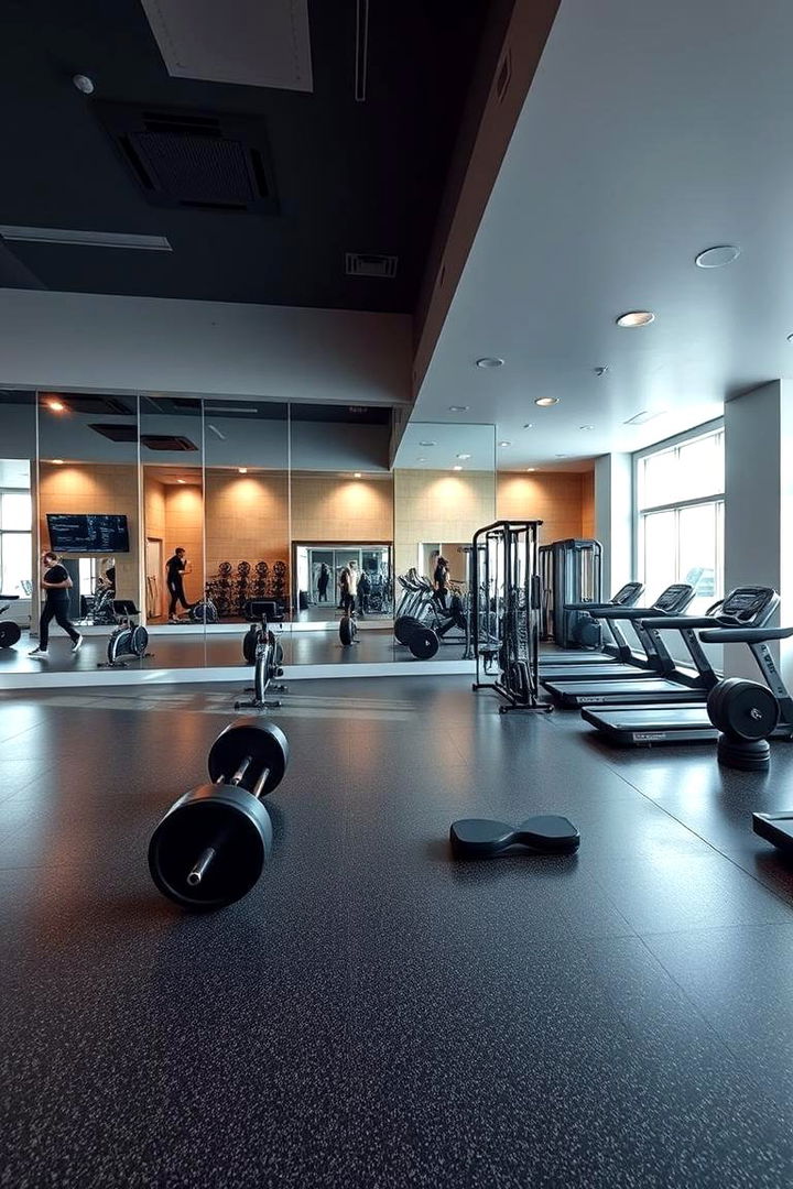 Mirror Walls For Form Correction - 22 Home Gym Ideas